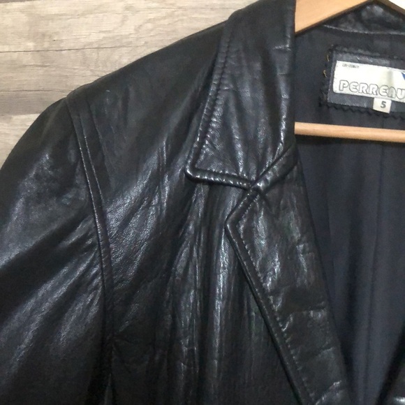 Vintage Black Leather Buttery Soft Blazer Jacket Medium - Picture 10 of 10